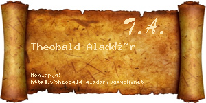 Theobald Aladár névjegykártya